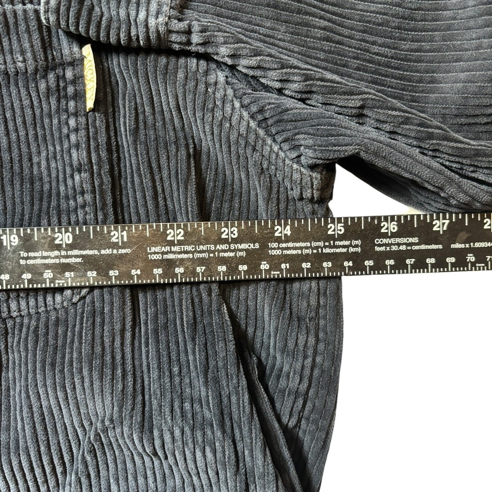 Mickey Unlimited Disney Corduroy Shirt XL Long Black Sleeve Button Up - Picture 6 of 7